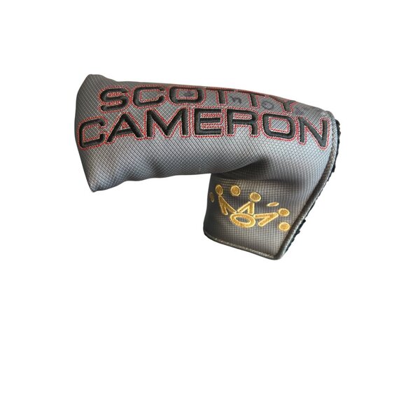 Scotty Cameron Titleist Blade Putter Headcover Gray Black Red Embroidered READ - Picture 1 of 7